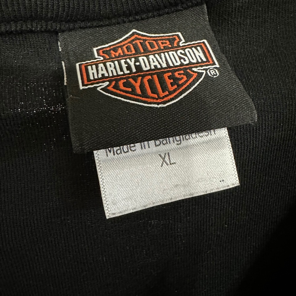 Cowboy Harley Davidson Womens XL Black Eagle Skull Soul of the Road T Shirt - Picture 4 of 7